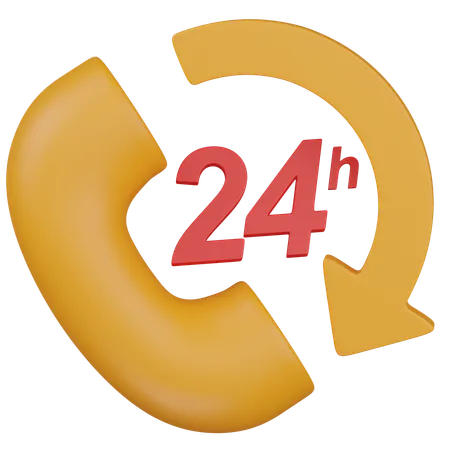 Availability 24 H 3D Icon