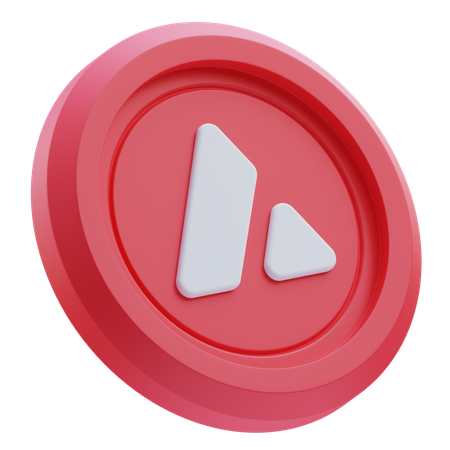 Criptomoneda Avalancha  3D Icon