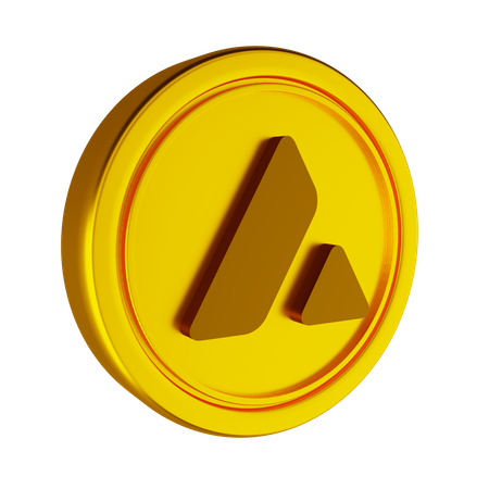 Moneda criptográfica avalancha  3D Icon