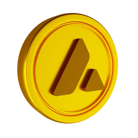 Moneda criptográfica avalancha  3D Icon