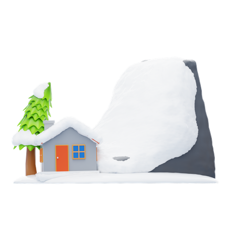 Avalancha de nieve  3D Icon