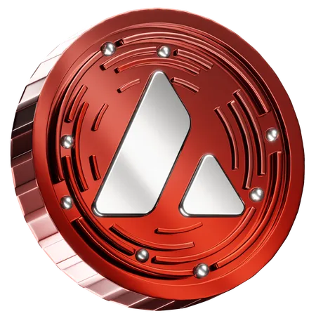 Avalanche 3 D Coin 3 D Crypto Coin 3D Icon
