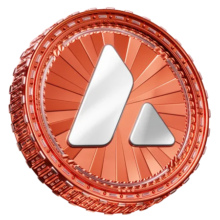 Avalanche 3 D Coin 3 D Crypto Coin 3D Icon