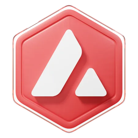 Avalanche (AVAX) Badge  3D Illustration