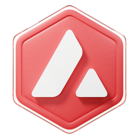 Avalanche (AVAX) Badge 3D Illustration