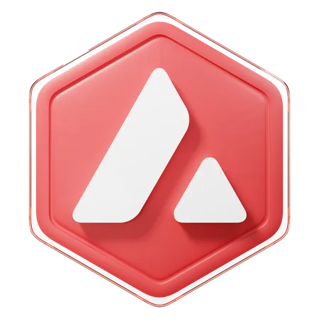 Avalanche (AVAX) Badge 3D Illustration
