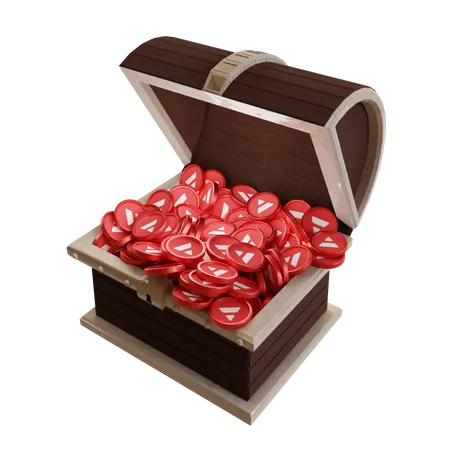 Avalanche (AVAX) Treasure Chest  3D Icon