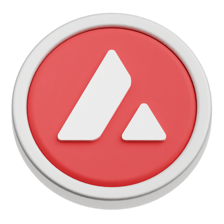 Avalanche coin  3D Icon