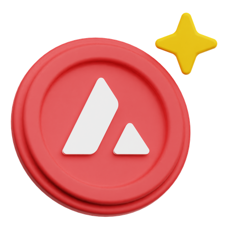 Avalanche coin  3D Icon