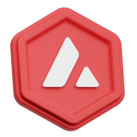 Avalanche coin  3D Icon