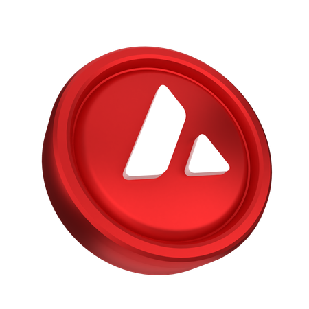 Avalanche coin  3D Icon