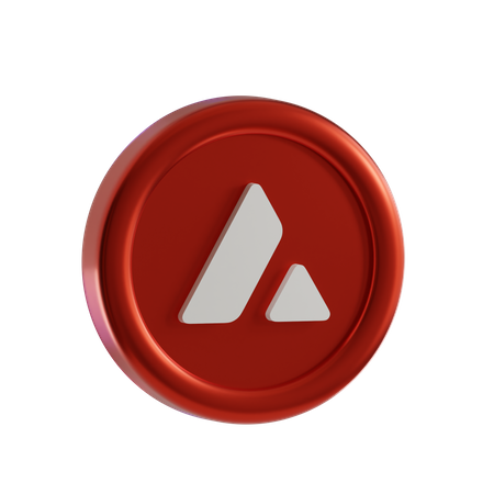 Avalanche Coin  3D Icon