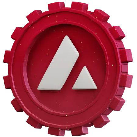 Avalanche Coin 3D Icon