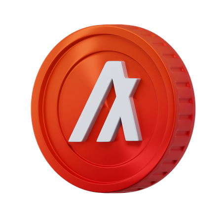 Avalanche Coin 3D Icon