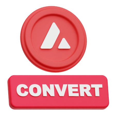 Avalanche coin  convert  3D Icon