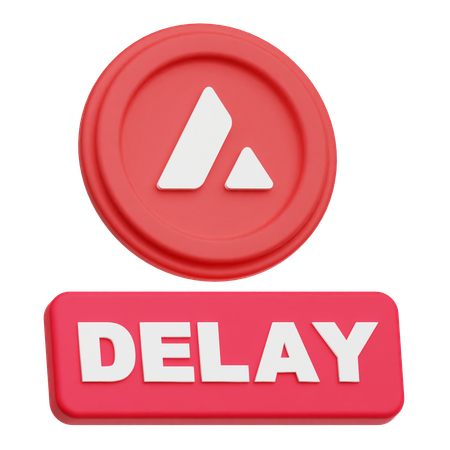 Avalanche coin delay  3D Icon