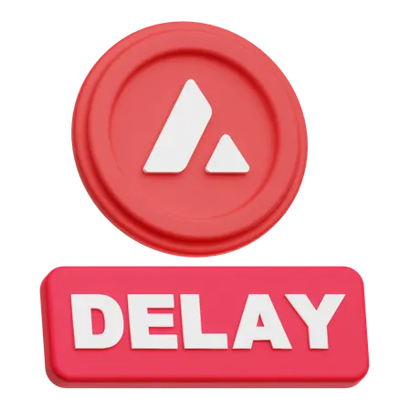 Avalanche coin delay  3D Icon