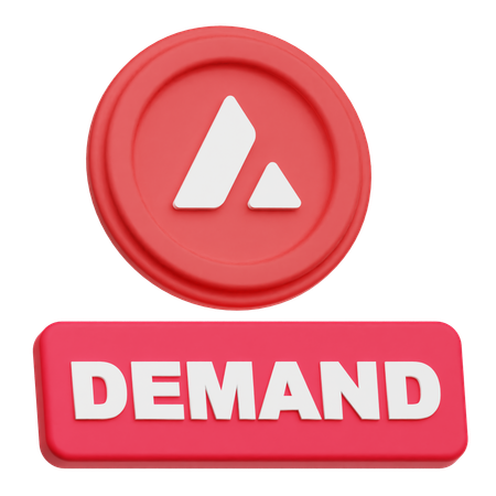 Avalanche coin  demand  3D Icon