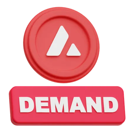 Avalanche coin  demand  3D Icon