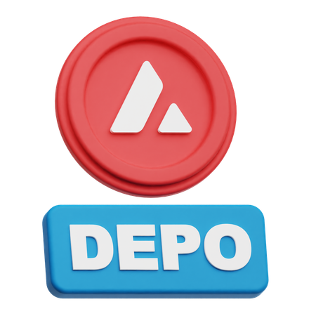 Avalanche coin  depo  3D Icon