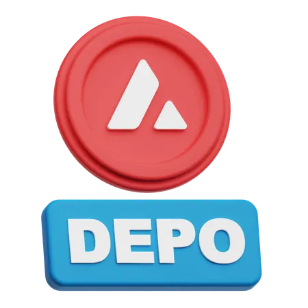Avalanche coin  depo  3D Icon