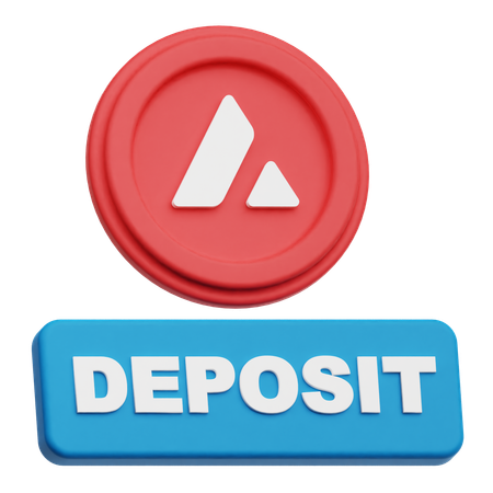 Avalanche coin  deposit  3D Icon