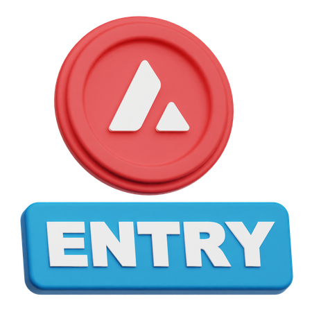 Avalanche coin  entry  3D Icon