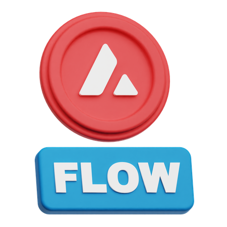 Avalanche coin flow  3D Icon