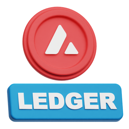 Avalanche coin  ledger  3D Icon
