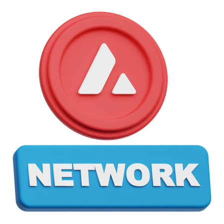 Avalanche coin network  3D Icon
