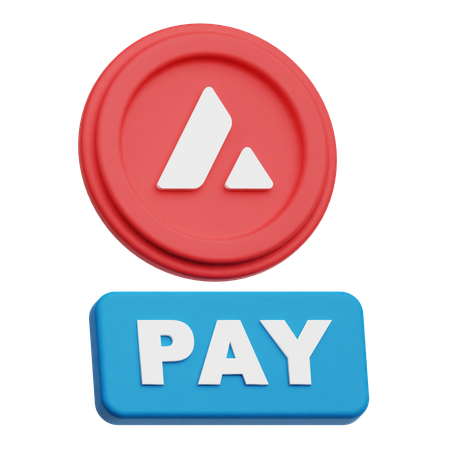 Avalanche coin  pay  3D Icon