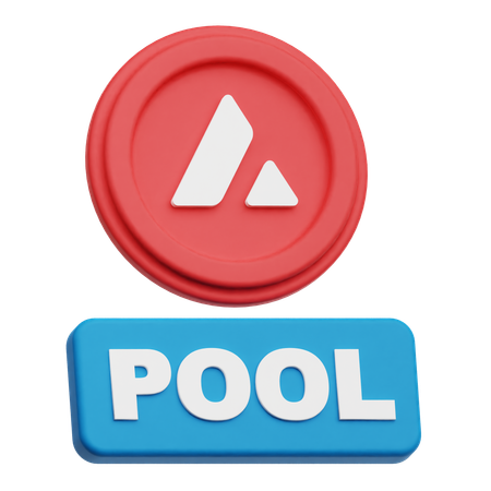 Avalanche coin  pool  3D Icon