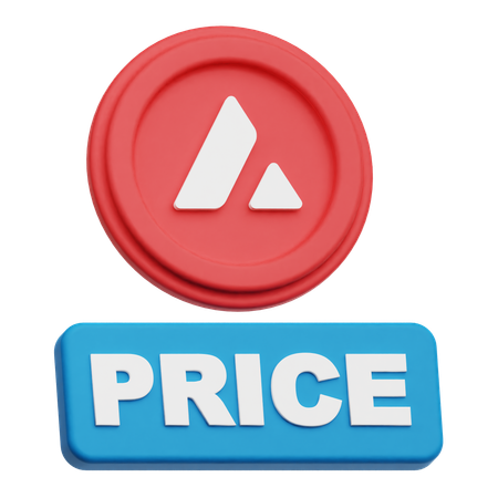 Avalanche coin  price  3D Icon