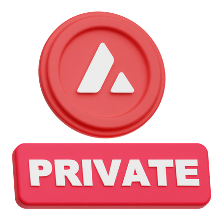 Avalanche coin  private  3D Icon