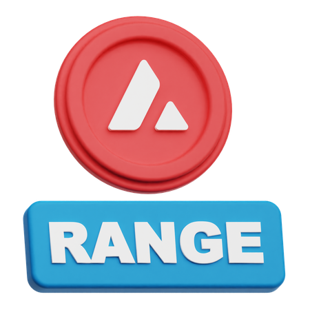 Avalanche coin  range  3D Icon