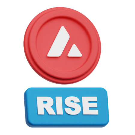Avalanche coin rise  3D Icon