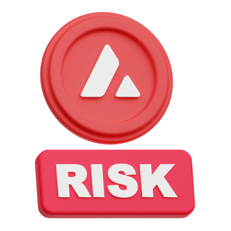 Avalanche coin  risk  3D Icon