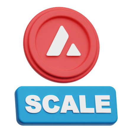 Avalanche coin scale  3D Icon