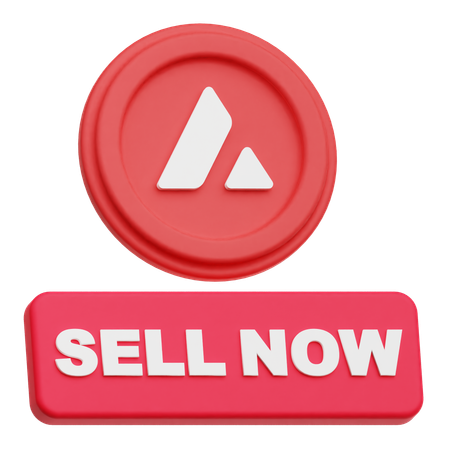 Avalanche coin  sell now  3D Icon
