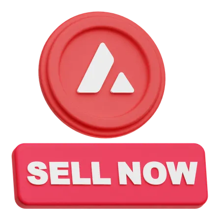 Avalanche coin  sell now  3D Icon