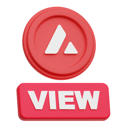Avalanche coin  view  3D Icon