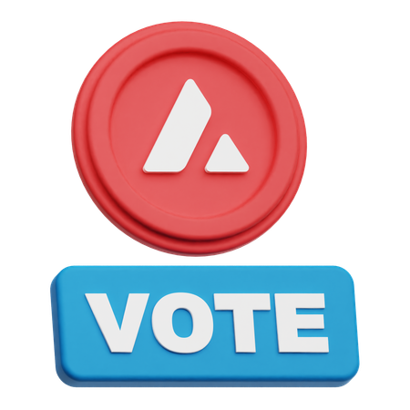 Avalanche coin vote  3D Icon
