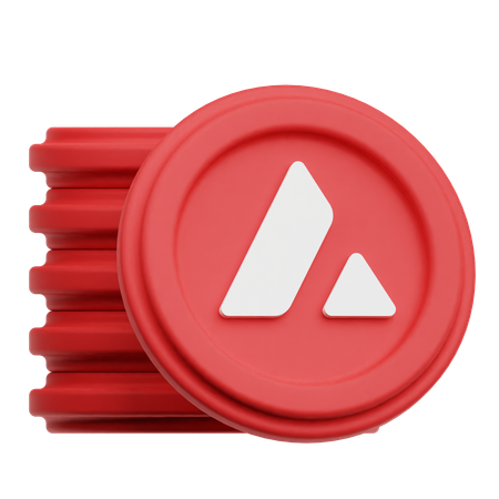 Avalanche Coins  3D Icon