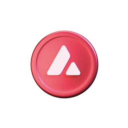 Moeda criptográfica de avalanche  3D Icon