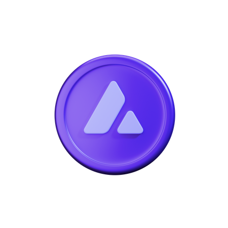 Moeda criptográfica de avalanche  3D Icon