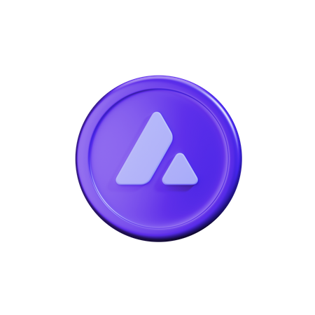 Avalanche crypto coin  3D Icon