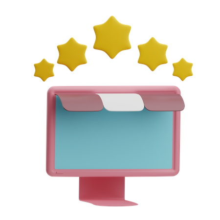 Avaliação da loja online  3D Icon