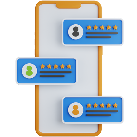 Avaliação de cliente on-line  3D Icon