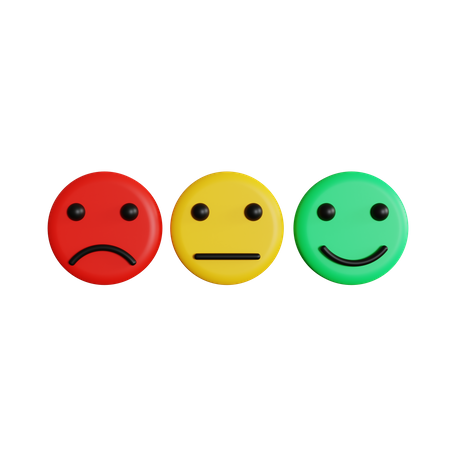 Avaliação de feedback emoção  3D Icon