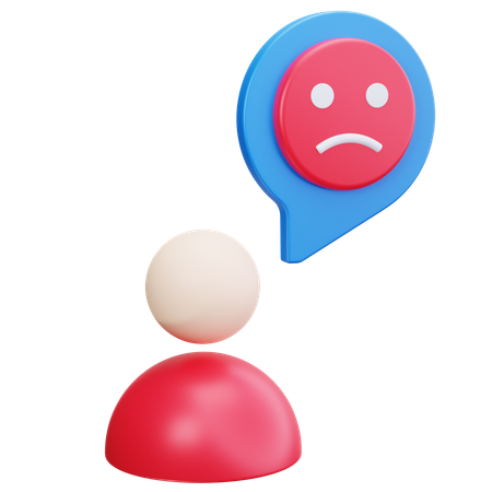 Avaliação negativa  3D Icon